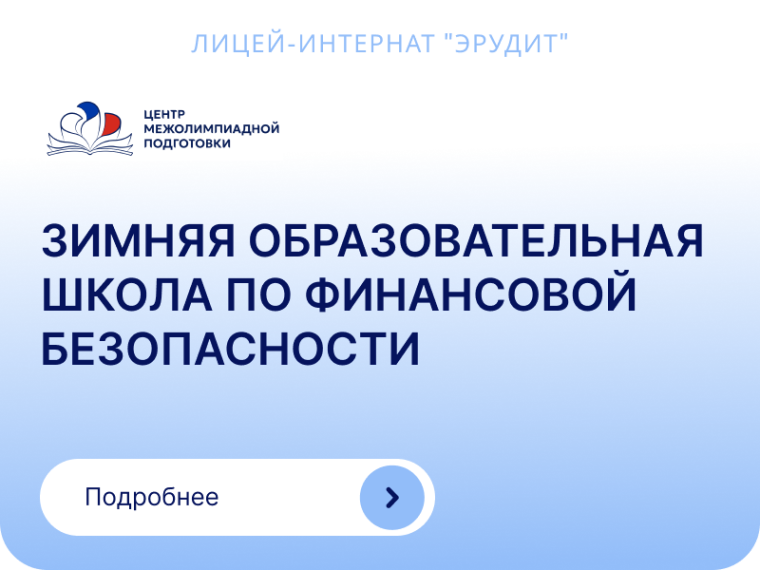 Зимняя образовательная школа по финансовой безопасности.